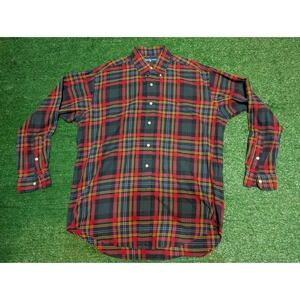 Ralph Lauren Blake Plaid Colorful‎ Button Down Cotton Long Sleeve Shirt, M